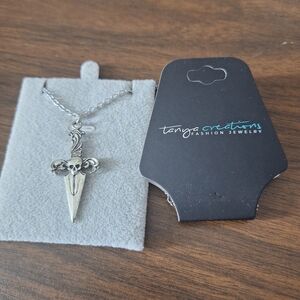 Tanya Creations Skull and Sword necklace